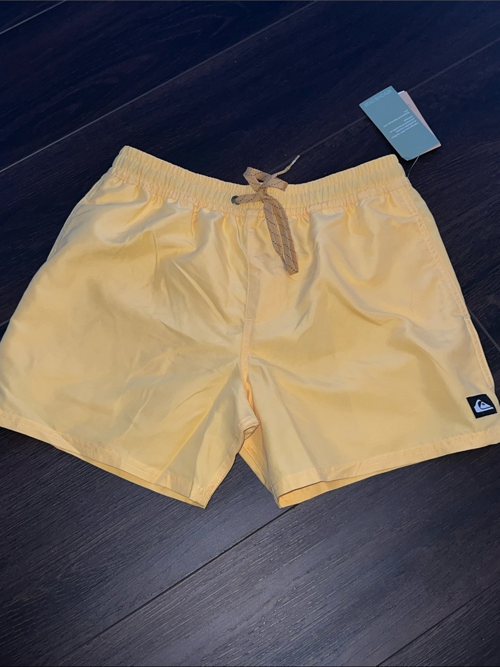 Quiksilver Men’s Everyday Solid Volley 15 Swim Trunks, Golden Haze, Size: Small